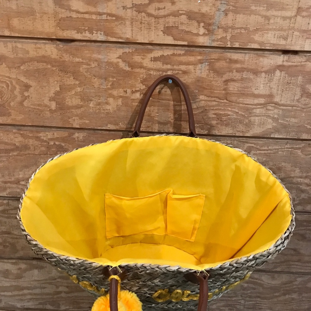 Veuve Clicquot Straw Basket Beach Bag Picnic Tote - Picture 4 of 9